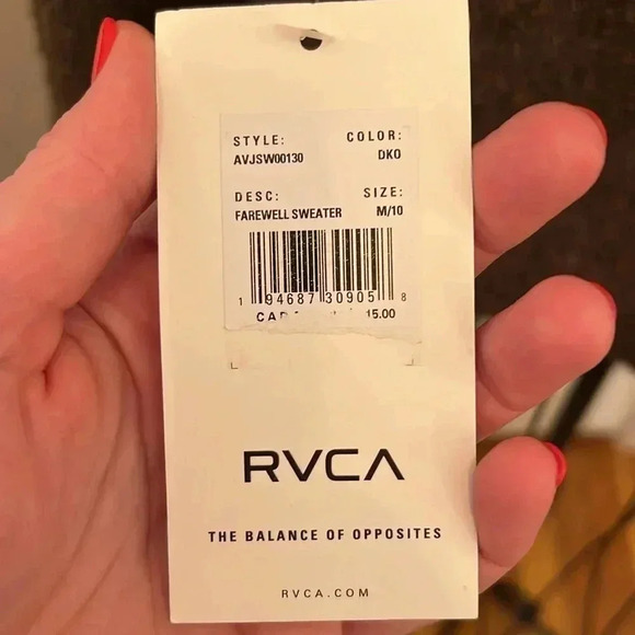 NWT RVCA Farewell Sweater-Sz M - Picture 6 of 9